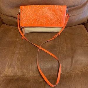 Stella & Dot, orange/tan, crossbody bag.